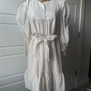 Current Air White Long Sleeve Dress